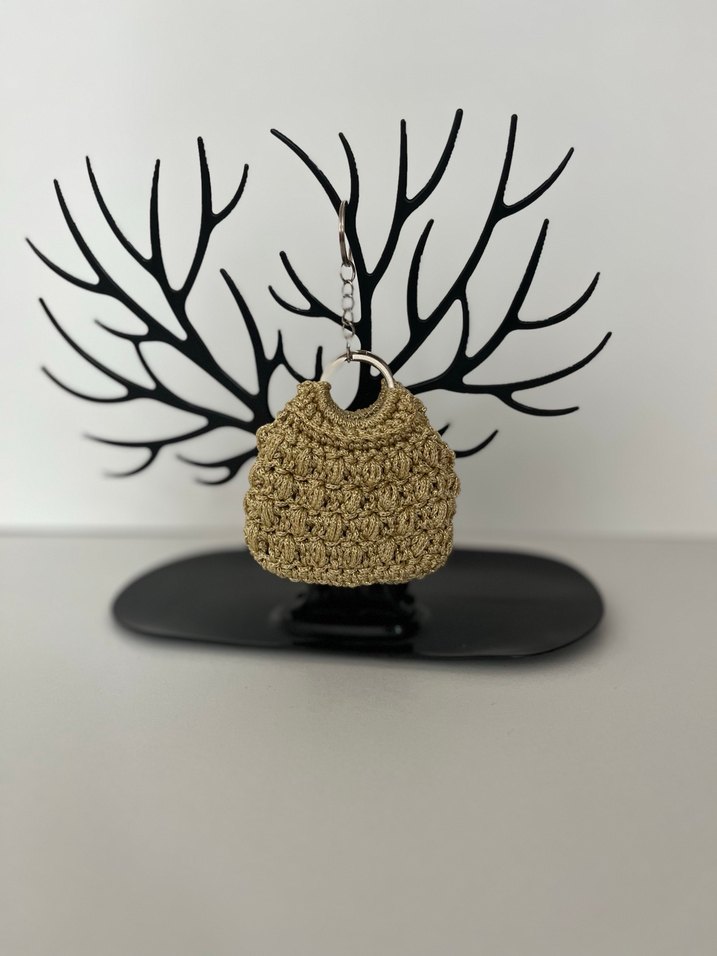 Bej Örgü Kadın Çanta - Görsel 2