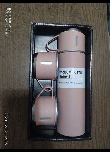 3 BARDAKLI TERMOS VAKUMLU 500 ML 