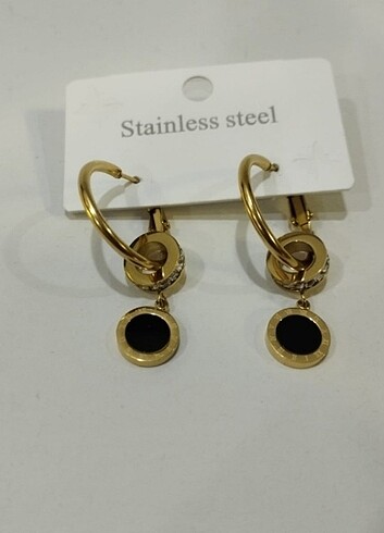 Cartier Model Gold Renk Çelik Küpe