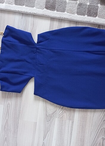 Trendyolmilla saks mavisi mini elbise