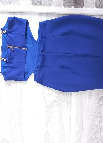 Trendyol & Milla Trendyolmilla saks mavisi mini elbise