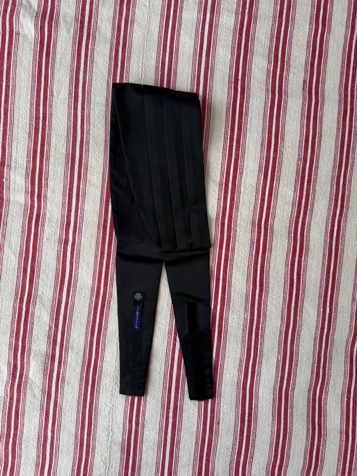 Siyah damatlık Papyon ve Kuşak Seti - Görsel 3