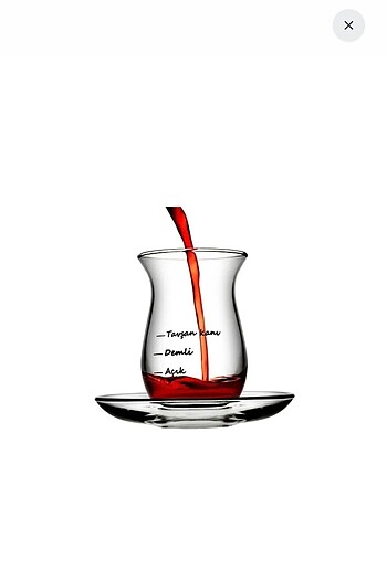 Çayımın demi çay bardağı 4?lü