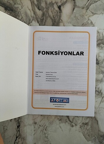  Apotemi Fonksiyonlar Fasikülleri 