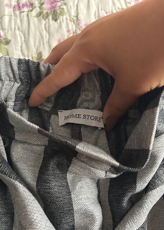 Kadın Çizgili Kumaş Pantolon - Görsel 3