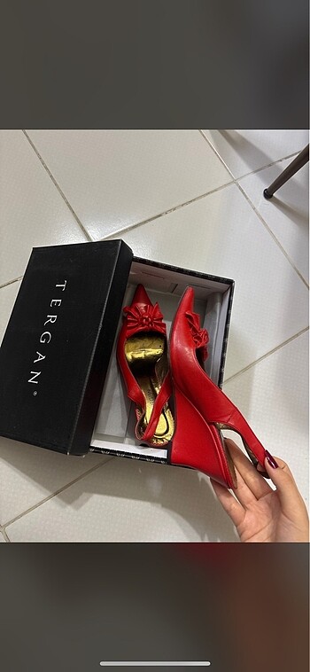 Tergan Kırmızı Ayakkabı - Görsel 3