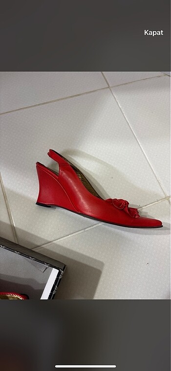 Tergan Kırmızı Ayakkabı - Görsel 4