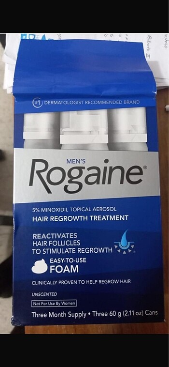 Diğer Rogaine Man %5 Minoxidil Erkek Saç Çıkartan Köpük (3 Aylık set)