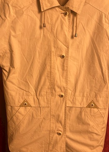 Bej Vintage Rüzgarlık - Görsel 5