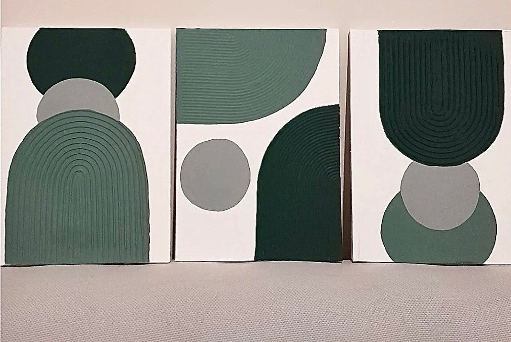 Bohem üçlü set tablo - Görsel 2