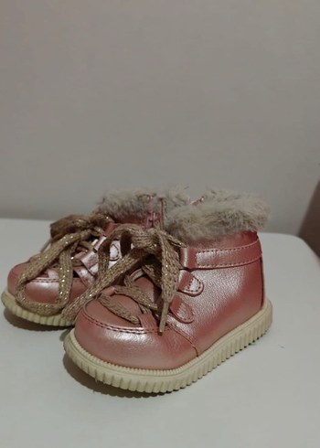 Kız Çocuk Pudra Kürklü Sneaker Bot - Görsel 2