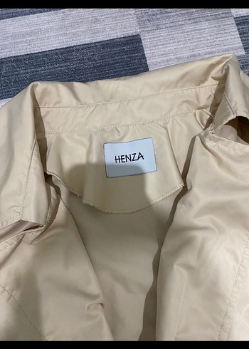 Bej Uzun Kadın Trençkot Düğmeli - Görsel 2