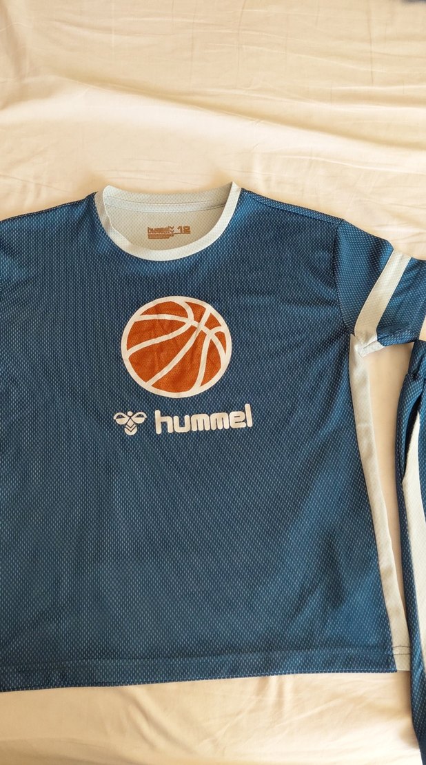 Erkek çocuk Mavi Kısa Kollu Spor Forması Hummel - Görsel 2