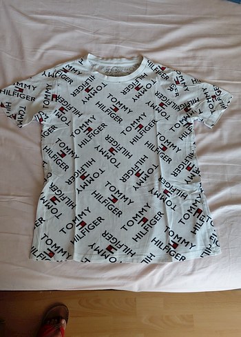 Tommy Hilfiger Beyaz Baskılı Erkek Tişört
