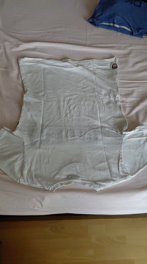 Beyaz Siyah Şeritli Erkek Tişört - Görsel 5