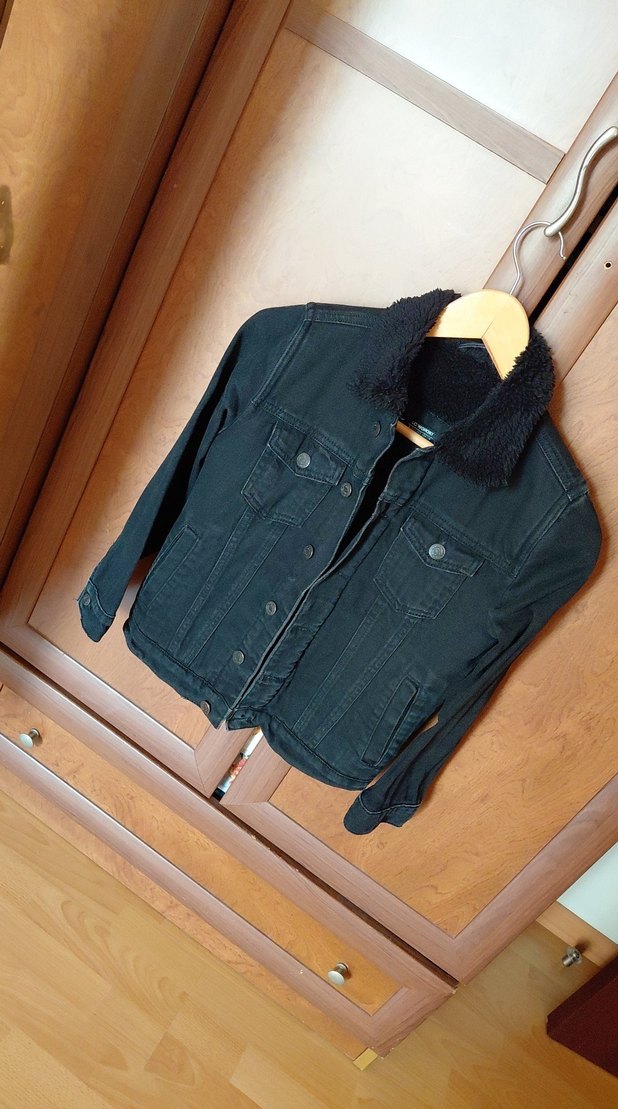 Düğmeli Siyah erkek Çocuk kot ceket - Görsel 4