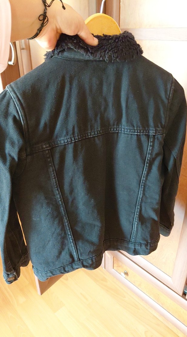 Düğmeli Siyah erkek Çocuk kot ceket - Görsel 3