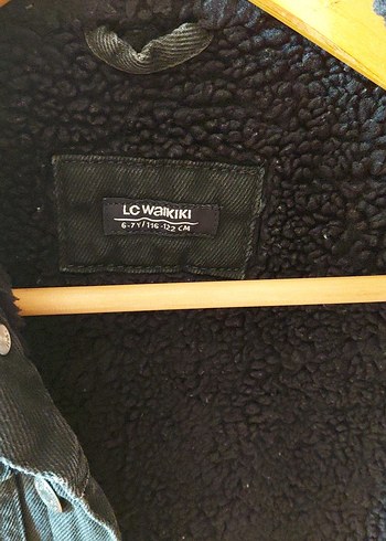 Düğmeli Siyah Erkek Çocuk kot Ceket içi polar - Görsel 3