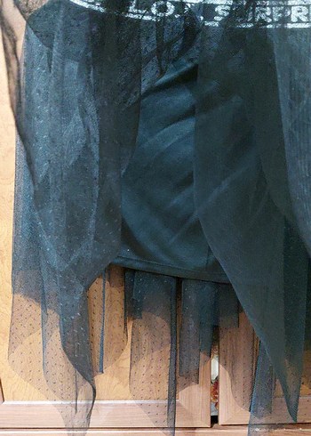 Kız Çocuk Siyah Kat Kat Etek tül detaylı - Görsel 2