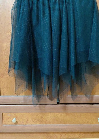 Kız Çocuk Siyah Kat Kat Etek tül detaylı - Görsel 4