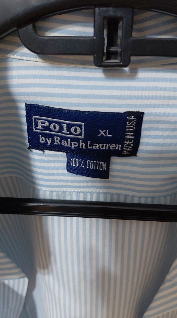 bayan uzun kollu gömlek çizgili Polo markası - Görsel 5