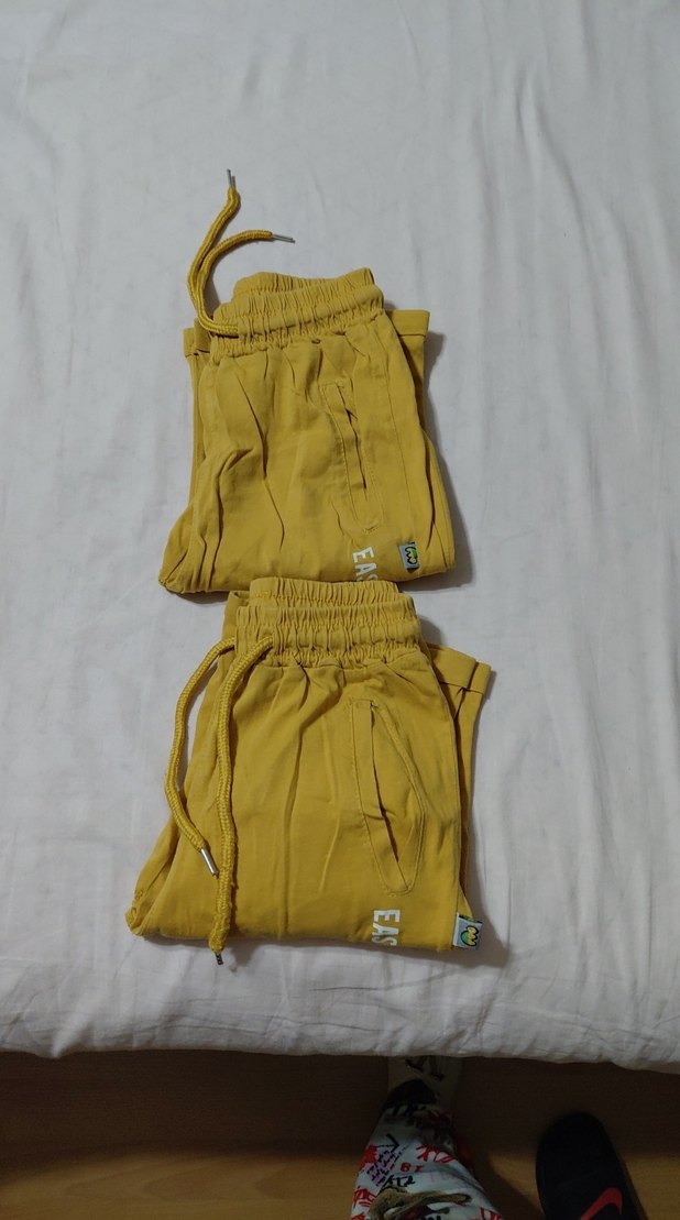 Sarı Mini erkek çocuk Şort beli lastikli - Görsel 4