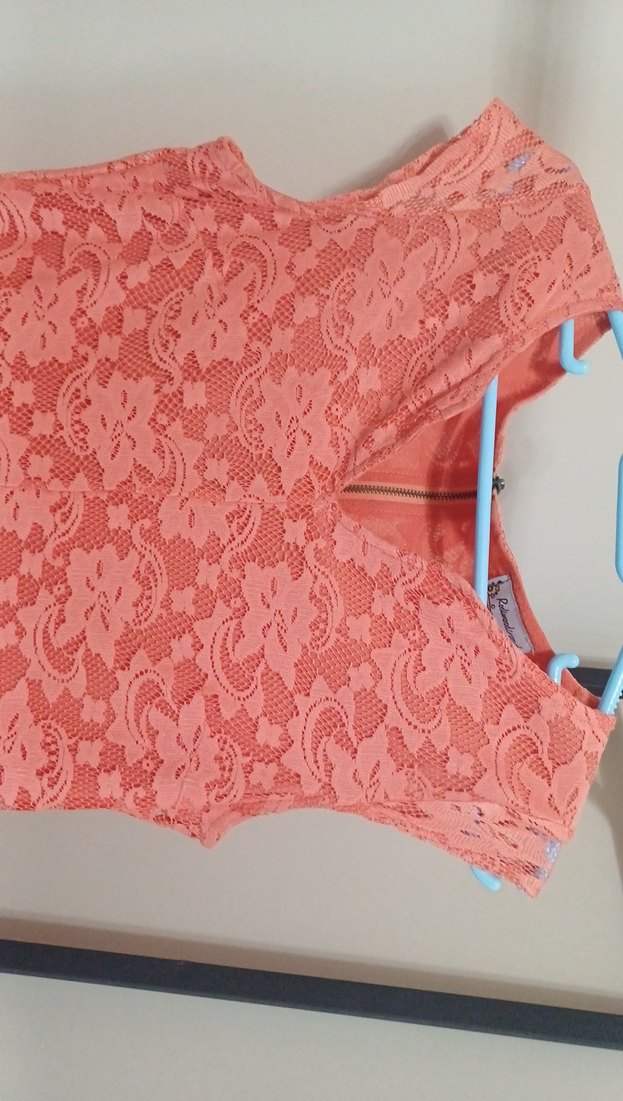 Pembe Dantel Detaylı V Yakalı Midi Elbise - Görsel 2