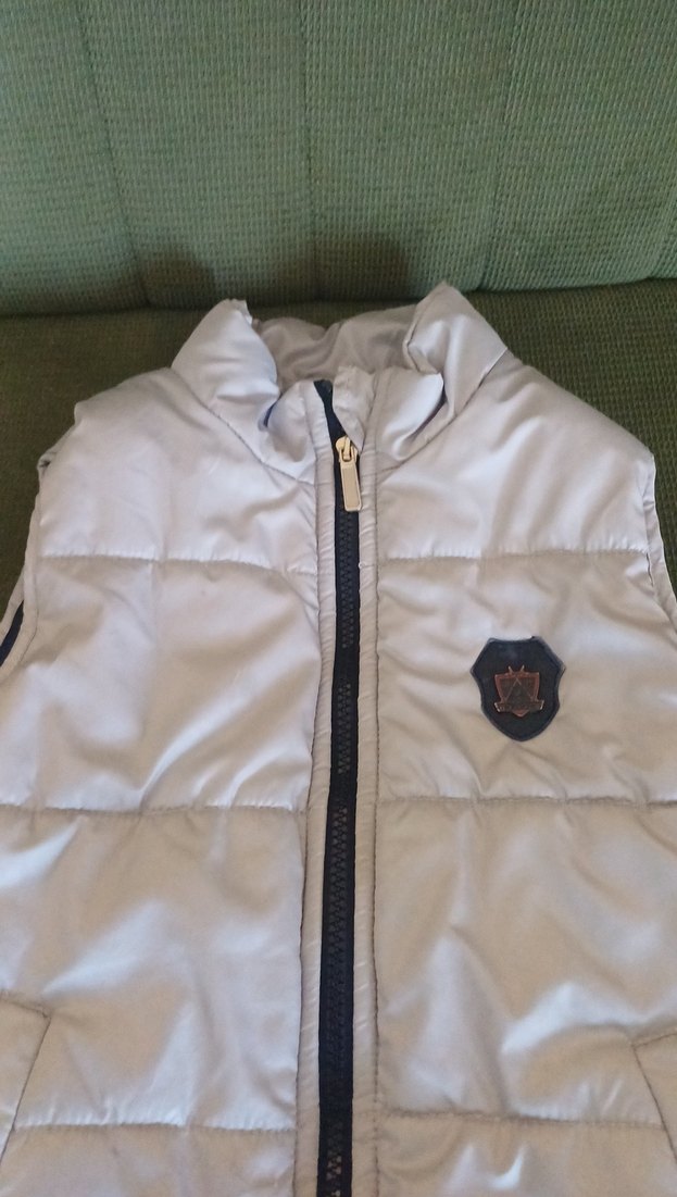 Erkek Çocuk Gri Fermuarlı Yelek - Görsel 2