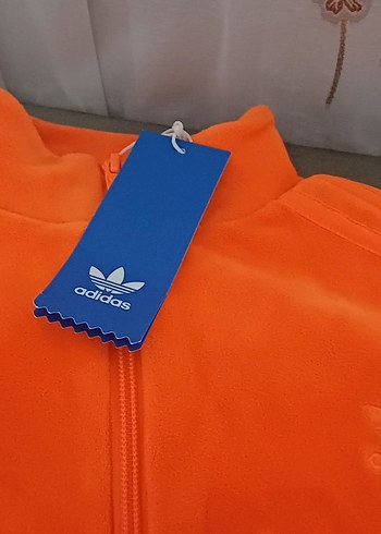 Turuncu Fermuarlı Kadın Atletik Ceket - Görsel 3