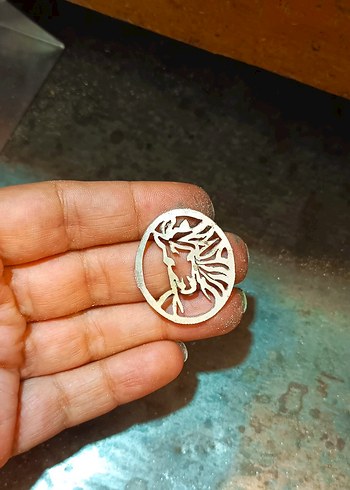 At Figürlü Gümüş Kolye Ucu - Görsel 6