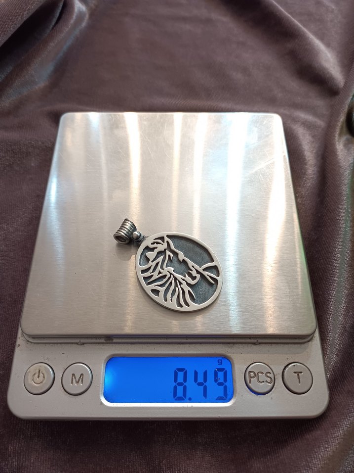 At Figürlü Gümüş Kolye Ucu - Görsel 3