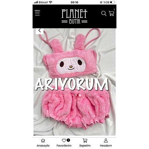 My melody pijama takımı