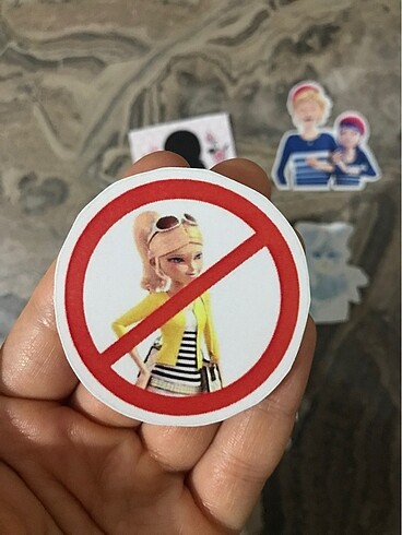 Sticker Uğur böceği ile kara kedi