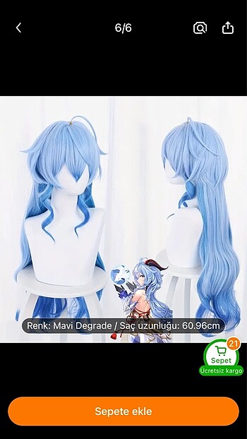 Anime Cosplay Peruk