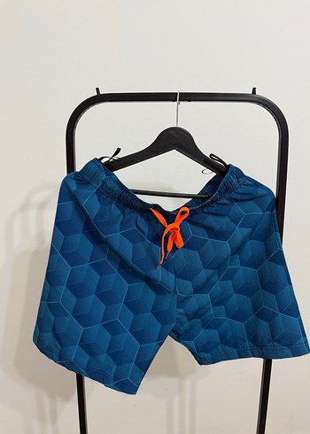 Erkek Lacivert Geometrik Desenli Şort - Görsel 3