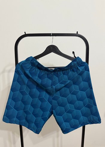 Erkek Lacivert Geometrik Desenli Şort - Görsel 2