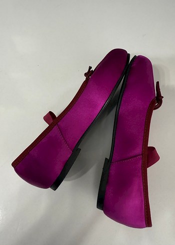 Jakadı  Paris  Mor Saten Fiyonk Detaylı Kız Babet - Görsel 2