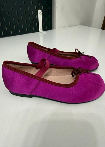 Jakadı  Paris  Mor Saten Fiyonk Detaylı Kız Babet - Görsel 4