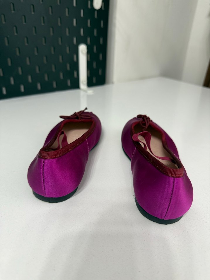 Jakadı  Paris  Mor Saten Fiyonk Detaylı Kız Babet - Görsel 3