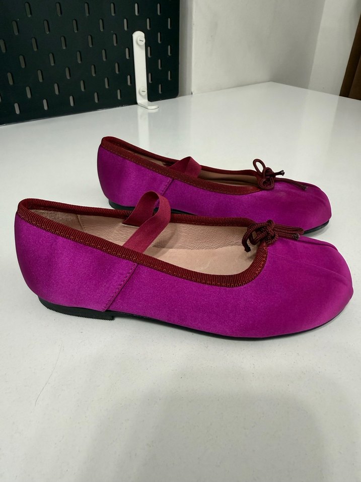 Jakadı  Paris  Mor Saten Fiyonk Detaylı Kız Babet - Görsel 4