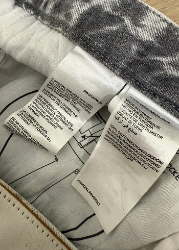 Gri Batik Desenli Bol Kesim Jean - Görsel 5