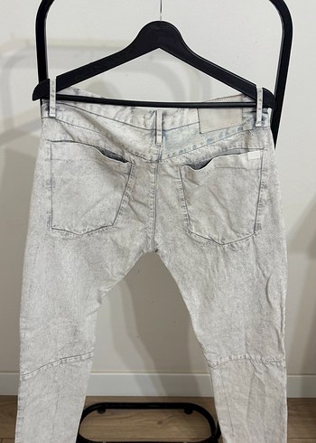 Gri Batik Desenli Bol Kesim Jean - Görsel 2