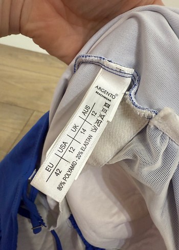 Mavi İnce Askılı Kadın Mayo - Görsel 3