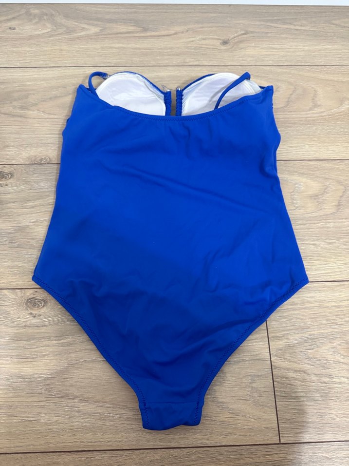 Mavi İnce Askılı Kadın Mayo - Görsel 2