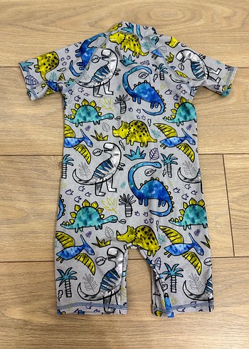 Erkek Çocuk Renkli Dinozor Desenli Kısa Kollu Mayo - Görsel 2