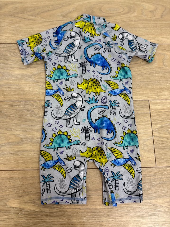 Erkek Çocuk Renkli Dinozor Desenli Kısa Kollu Mayo - Görsel 2