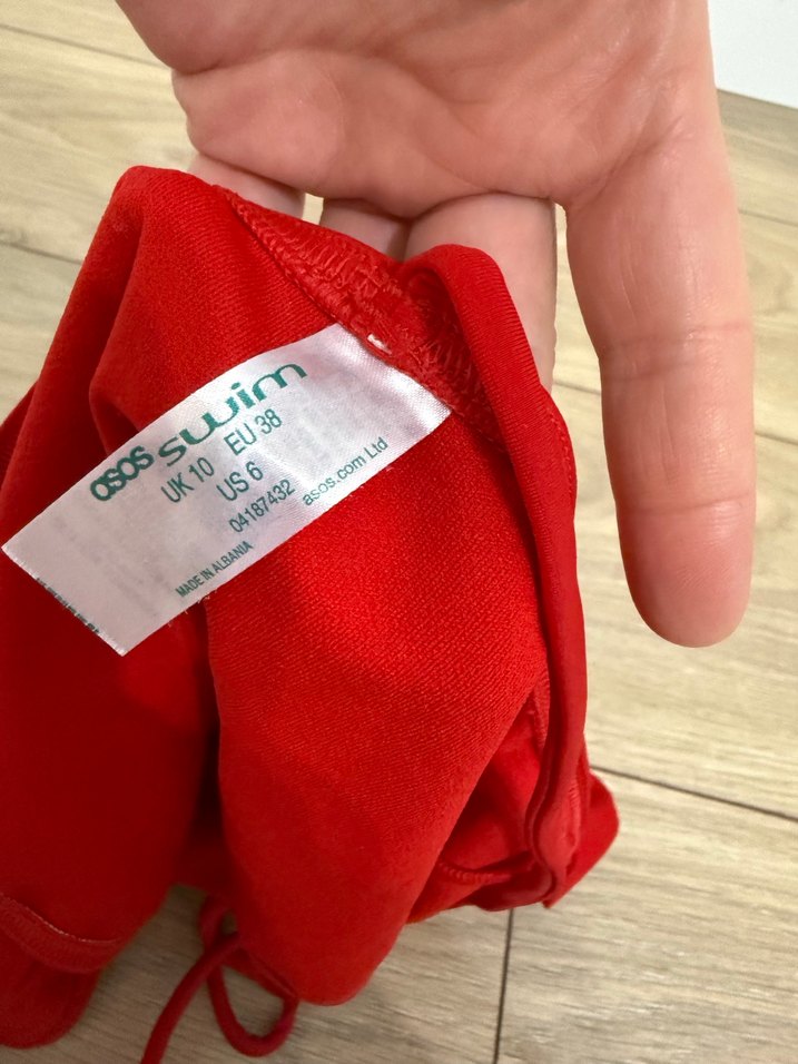 Kırmızı Strappy Kadın Mayo - Görsel 3