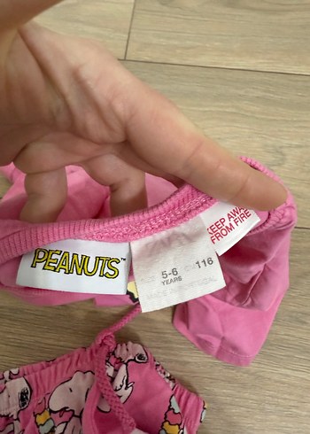 Kız Çocuk Pembe Snoopy Baskılı Tişört - Görsel 4