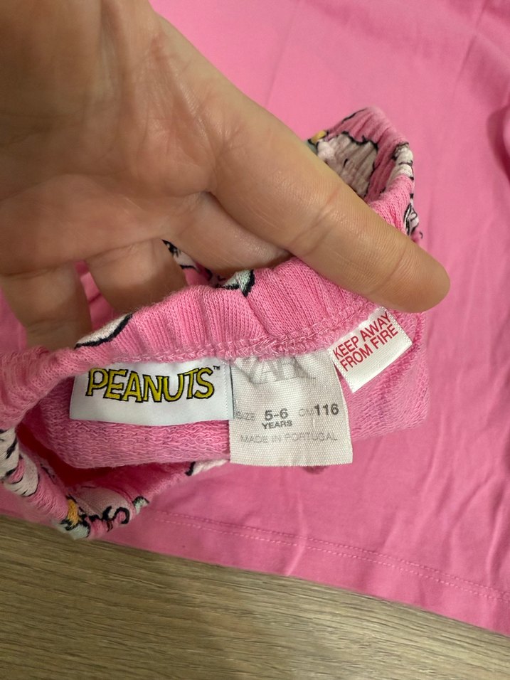 Kız Çocuk Pembe Snoopy Baskılı Tişört - Görsel 3