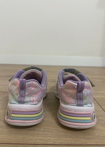 Kız Çocuk Parlak Mor Bağcıklı Spor Ayakkabı - Görsel 3
